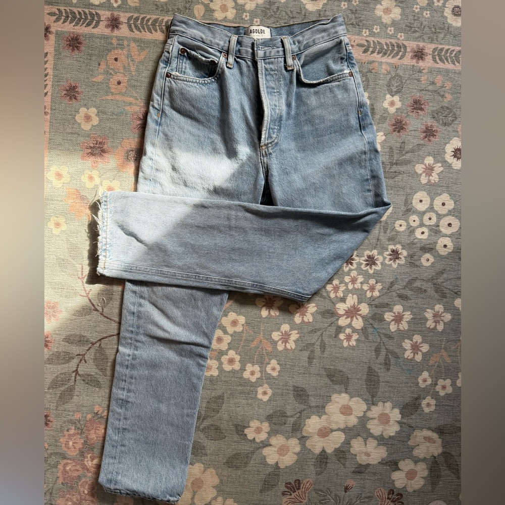 Agolde Light Blue Women's Straight Leg Jeans